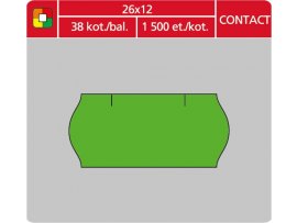 Etikety do etiketovacích kleští - 26 x 12 mm Contact / zelená