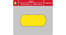 Etikety do etiketovacích kleští - 26 x 12 mm Contact / žlutá