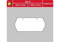 Etikety do etiketovacích kleští - 26 x 12 mm Contact / bílá
