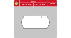 Etikety do etiketovacích kleští - 26 x 12 mm Contact / bílá