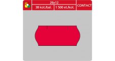 Etikety do etiketovacích kleští - 26 x 12 mm Contact / červená