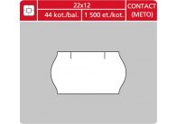 Etikety do etiketovacích kleští - 22 x 12 mm Contact / bílá