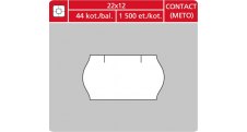Etikety do etiketovacích kleští - 22 x 12 mm Contact / bílá