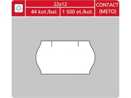 Etikety do etiketovacích kleští - 22 x 12 mm Contact / bílá