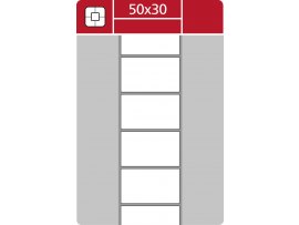 Etikety pro termotransferové tiskárny - 50 x 30 mm / 3000 etiket na kotouči