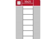 Etikety pro termotransferové tiskárny - 50 x 25 mm / 3000 etiket na kotouči