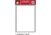 Print etikety A4 pro laserový a inkoustový tisk / 30 archů - 210 x 297 mm (1 etiketa / arch)
