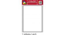 Print etikety A4 pro laserový a inkoustový tisk / 30 archů - 210 x 297 mm (1 etiketa / arch)