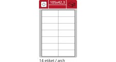 Print etikety A4 pro laserový a inkoustový tisk / 30 archů - 105 x 42,3 mm (14 etikety / arch)