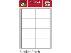 Print etikety A4 pro laserový a inkoustový tisk / 30 archů - 105 x 74 mm (8 etiket / arch)
