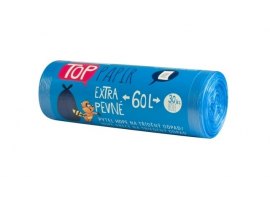 Pytle do koše na tříděný odpad - 60L / 30 ks / 10 my / modré