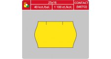 Etikety do etiketovacích kleští - 25 x 16 mm Contact / žlutá