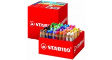 Pastelky STABILO® Woody multifunkční XL školní set / 76 barev + 4 ks ořezávátek