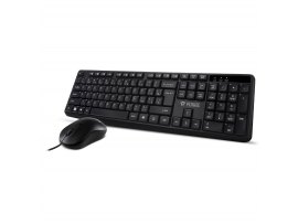 Klávesnice + myš Yenkee YKM 1007 - černá /  USB kabel