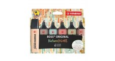 Zvýrazňovač STABILO® BOSS ORIGINAL NatureCOLORS / sada 6 ks