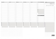 Plánovací týdenní stolní mapa - OS090 / A3