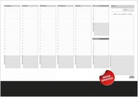 Plánovací týdenní stolní mapa - OS100 / A2 s lištou