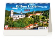 Kalendář stolní obrázkový Křížem krážem ČR / S23