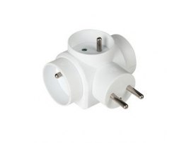 Rozbočovací zásuvka 220 V / 3x10A - 3 zásuvky / kulatá