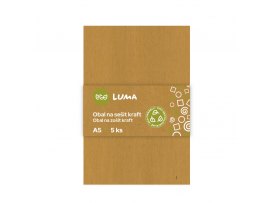 Obaly na sešity ECO LUMA - A5 / kraft / 5 ks Obaly na sešity ECO LUMA - A5 / kraft / 5 ks