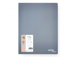 Pořadač A4 kroužkový Spoko ReLeaf Soft touch - 4-kroužek / šedomodrá Pořadač A4 kroužkový Spoko ReLeaf Soft touch - 4-kroužek / šedomodrá