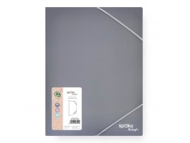 Box na spisy A4 Spoko ReLeaf Soft touch s gumou - šedomodrá Box na spisy A4 Spoko ReLeaf Soft touch s gumou - šedomodrá