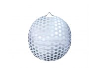 Lampion roztahovací 25 cm - stříbrný puntík Lampion roztahovací 25 cm - stříbrný puntík
