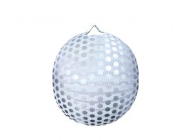 Lampion roztahovací 25 cm - stříbrný puntík Lampion roztahovací 25 cm - stříbrný puntík