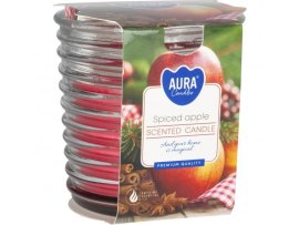 Vonná svíčka vroubkované sklo - Spiced Apple