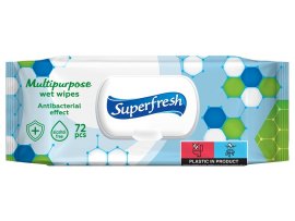 Vlhčené ubrousky Superfresh antibakteriální - 72 ks Vlhčené ubrousky Superfresh antibakteriální - 72 ks