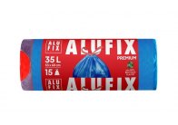 Pytle do koše Alufix Premium stahovací  - 60x50cm / 35l / 26my / 15ks / modrá