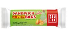 Alufix svačinové sáčky s uchy na roli - 32 x 28 + 11 cm / 100 ks