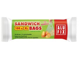 Alufix svačinové sáčky s uchy na roli - 32 x 28 + 11 cm / 100 ks