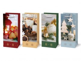 Vánoční dárková taška 100 x 220 x 55 mm - mix motivů Vánoční dárková taška 100 x 220 x 55 mm - mix motivů