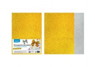 Samolepicí pěnovka MOOSGUMMI A4 - zlatá a stříbrná BIO GLITR / 10ks