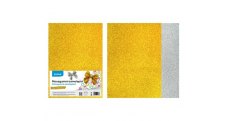 Samolepicí pěnovka MOOSGUMMI A4 - zlatá a stříbrná BIO GLITR / 10ks
