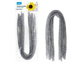 Drátek žinylka 500 x 8 mm - stříbrný / 10 ks