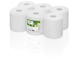 Papírové ručníky v rolích - bílé / 2-vrstvé / 138 m / 6 rolí Papírové ručníky v rolích - bílé / 2-vrstvé / 138 m / 6 rolí