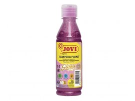 Tekuté temperové barvy JOVI PREMIUM v lahvi - 250 ml / glitr růžová