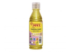 Tekuté temperové barvy JOVI PREMIUM v lahvi - 250 ml / glitr žlutá