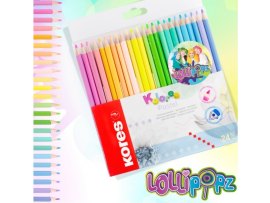 Pastelky trojhranné Kores PASTEL LOLLIPOPZ - 24 barev Pastelky trojhranné Kores PASTEL LOLLIPOPZ - 24 barev