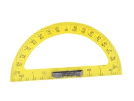 Úhloměr na tabuli WISSNER - 180° 50cm / žlutá Úhloměr na tabuli WISSNER - 180° 50cm / žlutá