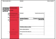 Obálky B6 s doručenkou, vytrhovací okénko - s červeným pruhem / 1000 ks
