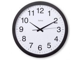 Nástěnné hodiny Hama Jumbo Aruba tiché / černé / průměr 40 cm