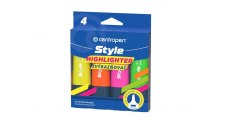 Zvýrazňovač Centropen 6252 Style Fluo - sada 4 ks