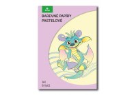 Barevné papíry A4 nelepicí 8 listů / pastelový mix