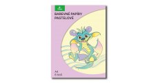 Barevné papíry A4 nelepicí 8 listů / pastelový mix