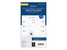 Náhradní vložka do diářů Filofax - kalendář osobní týdenní / 2 strany