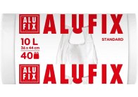Pytle do koše Alufix Premium se zavazováním - 44x36cm + 16cm / 10l / 10my / 40ks / bílá