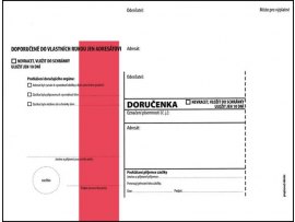 Obálky C5 s doručenkou, vytrhovací okénko - s červeným pruhem / 1000 ks Obálky C5 s doručenkou, vytrhovací okénko - s červeným pruhem / 1000 ks